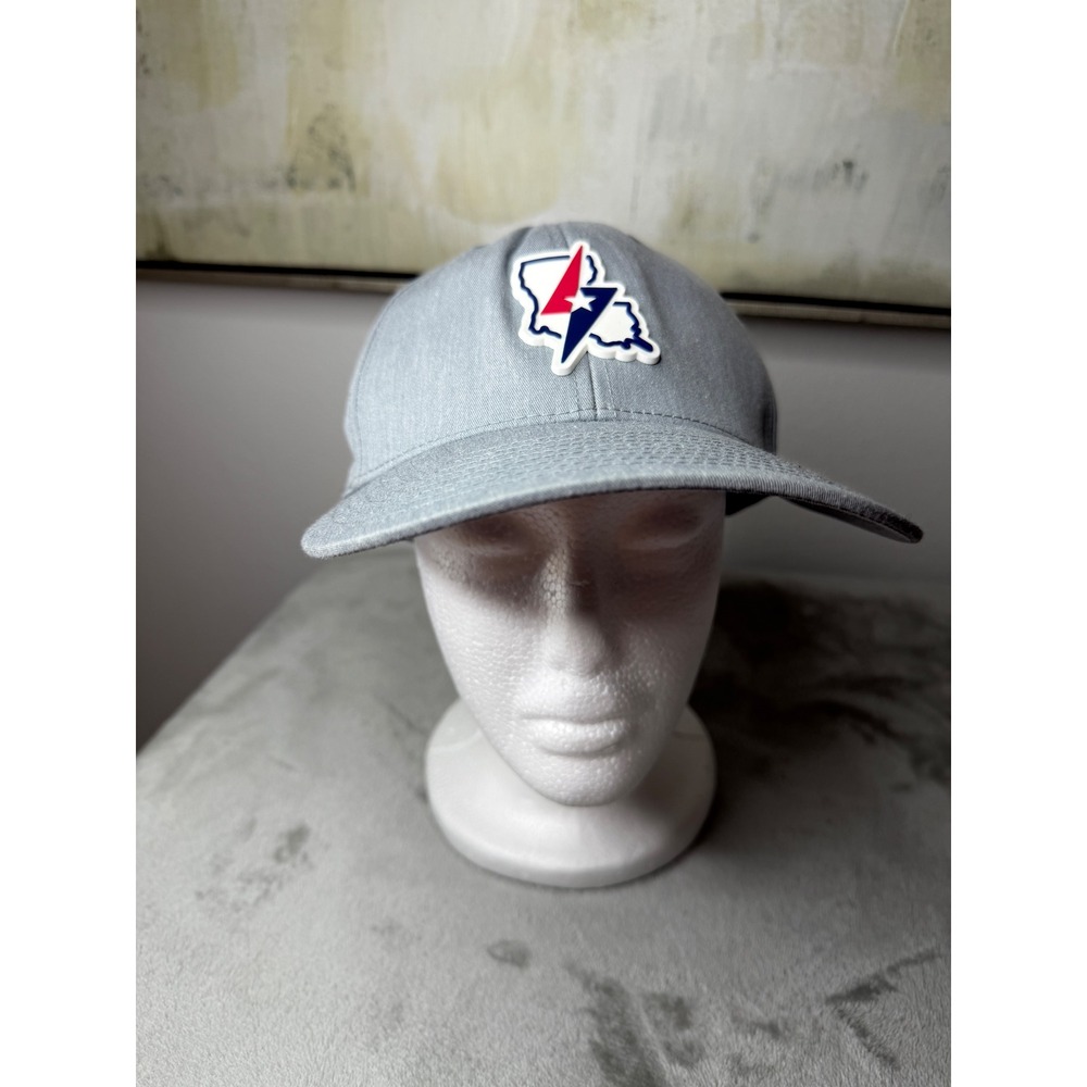 Richardson Hat Mens OSFM Gray Louisiana Lightning Bolt Snapback Style 312 Cap